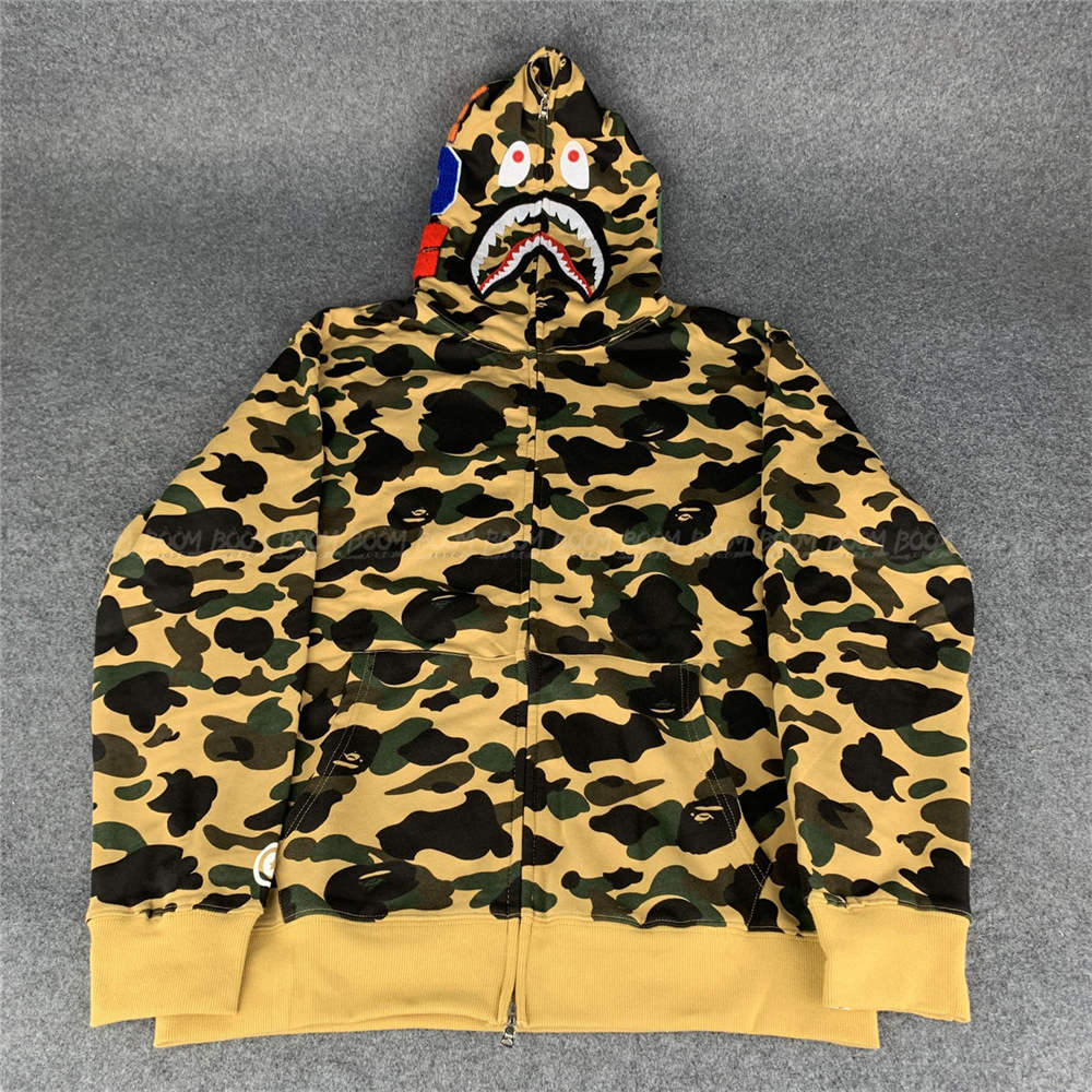 BAPE ABC Camo Shark Full Zip Hoodie Green