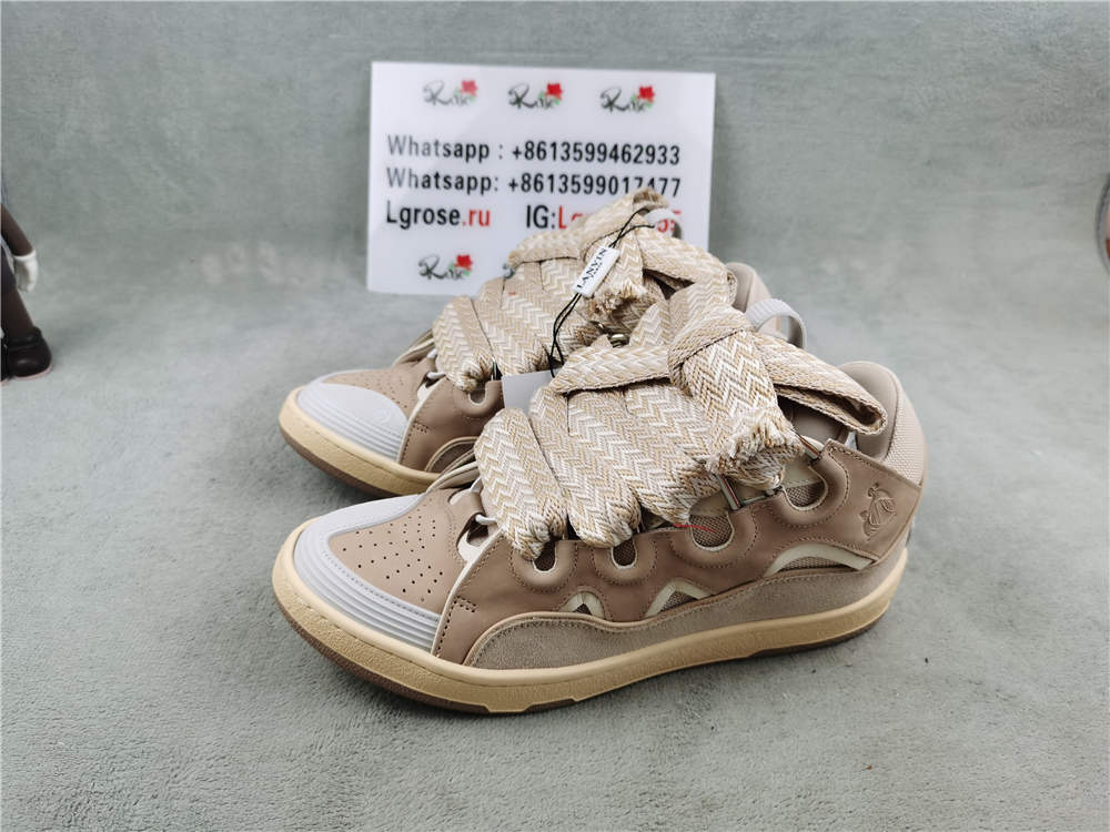 Lanvin Curb Sneaker Ecru