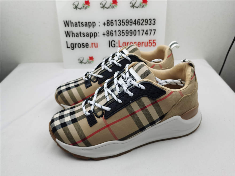Burberry Vintage Check Canvas Low-Top Sneakers