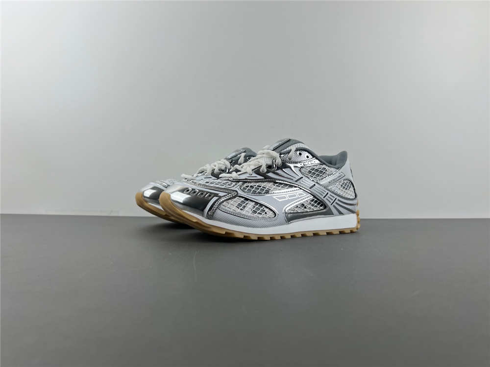 Bottega Veneta Orbit Sneaker White Silver
