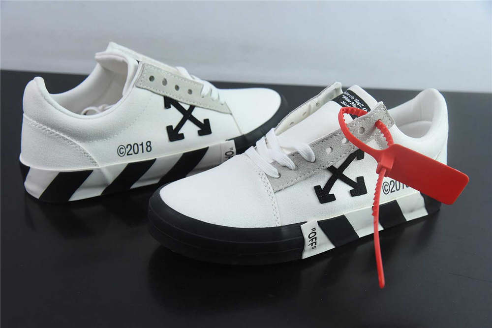 OFF-WHITE Vulc Low White Updated Stripes